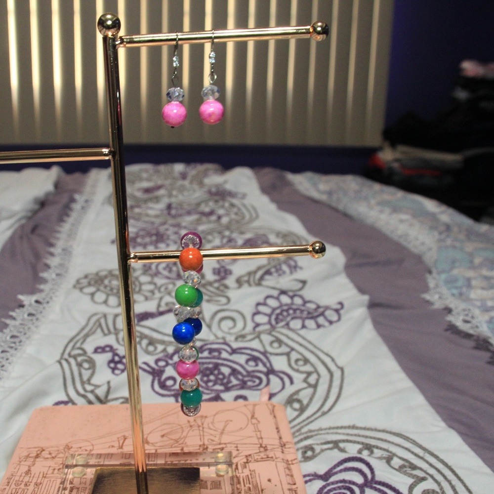 Colorful Bracelet and Earring